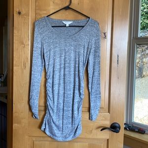 Grey long sleeve maternity shirt